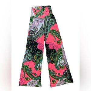 Psychedelic Colorful High Waist Long Pants Size Large
